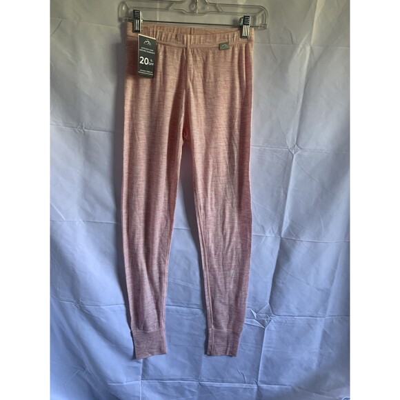 NWT Merino Tech Lite Base Layer Pants Womens S  100% Merino Pink - Picture 1 of 8